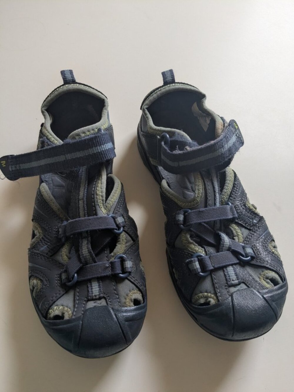 Merrell Kids' Big Sandals Boys' Size US 4 W Blue Water Shoes Waterproof Summer
